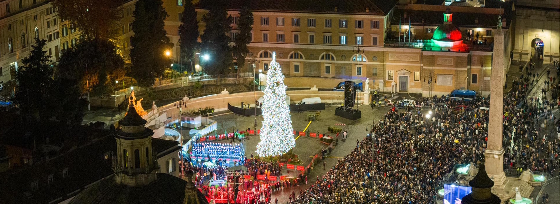 Albero di Natale a Piazza del Popolo ph. Roma Capitale