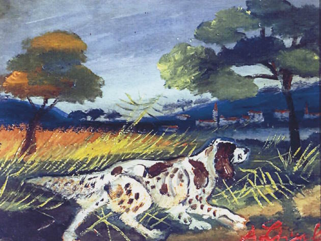 CANE, 1940-1951, Olio su compensato,21,5 x 28 cm, Collezione Mazzanti, Parma