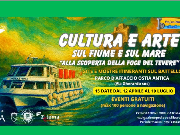 Cultura ed arte sul fiume e sul mare alla scoperta della foce del Tevere-Foto: locandina ufficiale della manifestazione