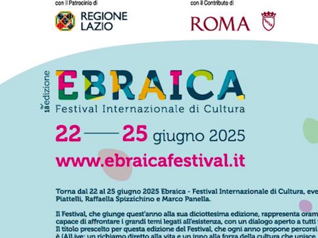 Ebraica - Festival  Internazionale di Cultura 2025-Foto: locandina ufficiale della manifestazione