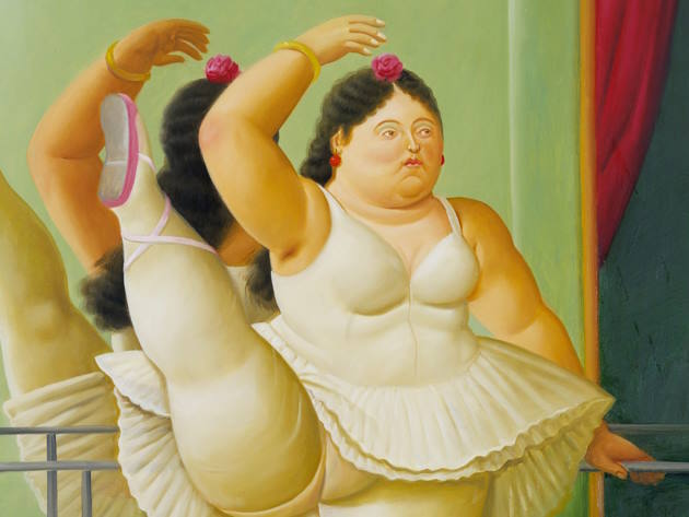 Fernando Botero, Ballerina alla sbarra, 2001, Olio su tela, 164x116 cm, Collezione privata