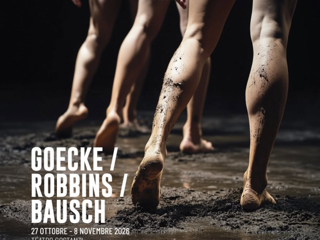 Goecke - Robbins - Bausch-Foto: locandina ufficiale dello spettacolo Goecke - Robbins - Bausch-Foto: locandina ufficiale dello spettacolo