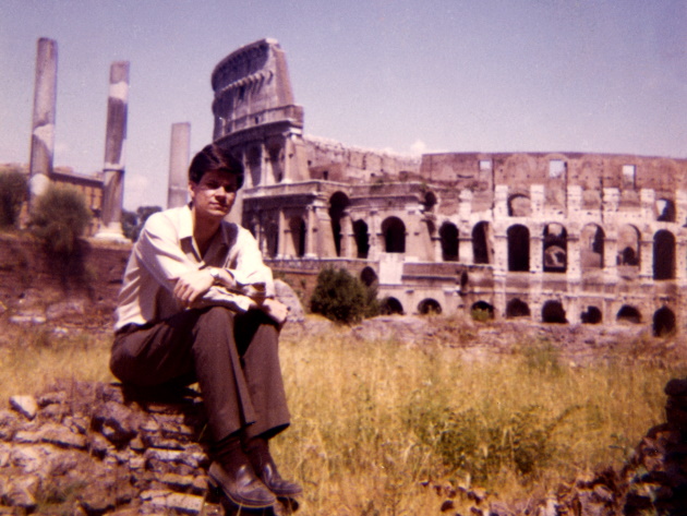Instamatic photograph of Robert Smithson in Rome