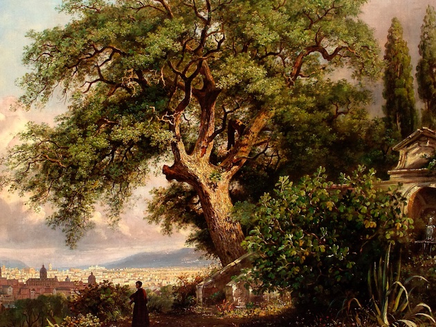 L'albero del poeta. La quercia del Tasso al Gianicolo-Foto: Jacob George Strutt, La Quecia del Tasso, olio su tela, 1843