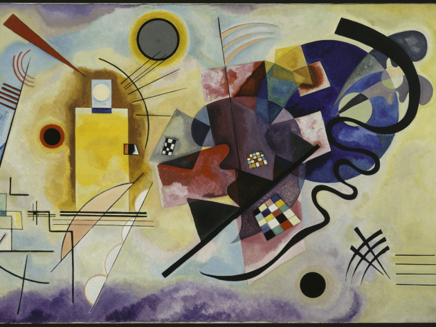 Vassily Kandinsky, Gelb-Rot-Blau (Jaune-rouge-bleu), 1925, Centre Pompidou, Parigi, Musée national d’art moderne – Centre de création industrielle Vassily Kandinsky, Gelb-Rot-Blau (Jaune-rouge-bleu), 1925, Centre Pompidou, Parigi, Musée national d’art moderne – Centre de création industrielle