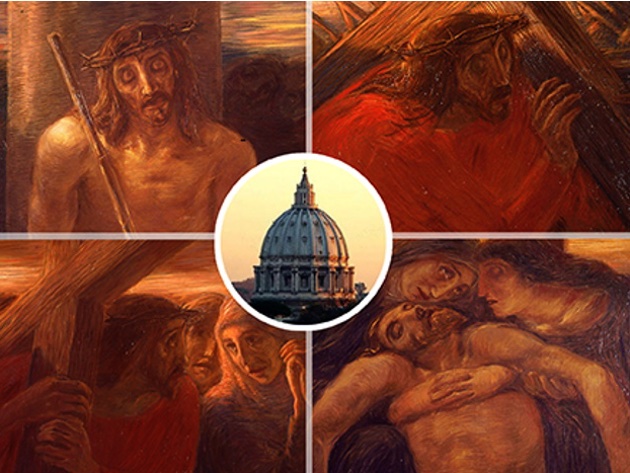 La Via Crucis a San Pietro con le tele di Previati. Arte e fede per il tempo di Quaresima-Foto: sito turismoroma