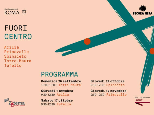 Fuori Centro - cinque quartieri di Roma da scoprire attraverso il cibo e il territorio-Foto: locandina ufficiale della manifestazione Fuori Centro - cinque quartieri di Roma da scoprire attraverso il cibo e il territorio-Foto: locandina ufficiale della manifestazione