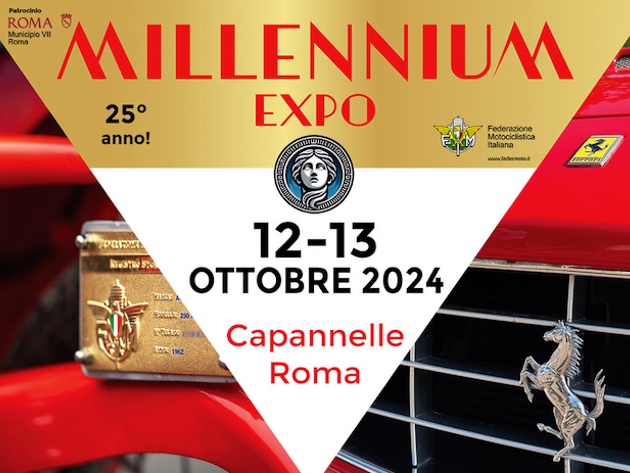 Millennium Expo Auto Moto d’epoca 2024-Foto: locandina ufficiale della manifestazione