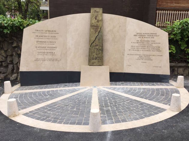 Monumento ai caduti di Via Mario Fani ph. Sovrintendenza Capitolina ai Beni Culturali