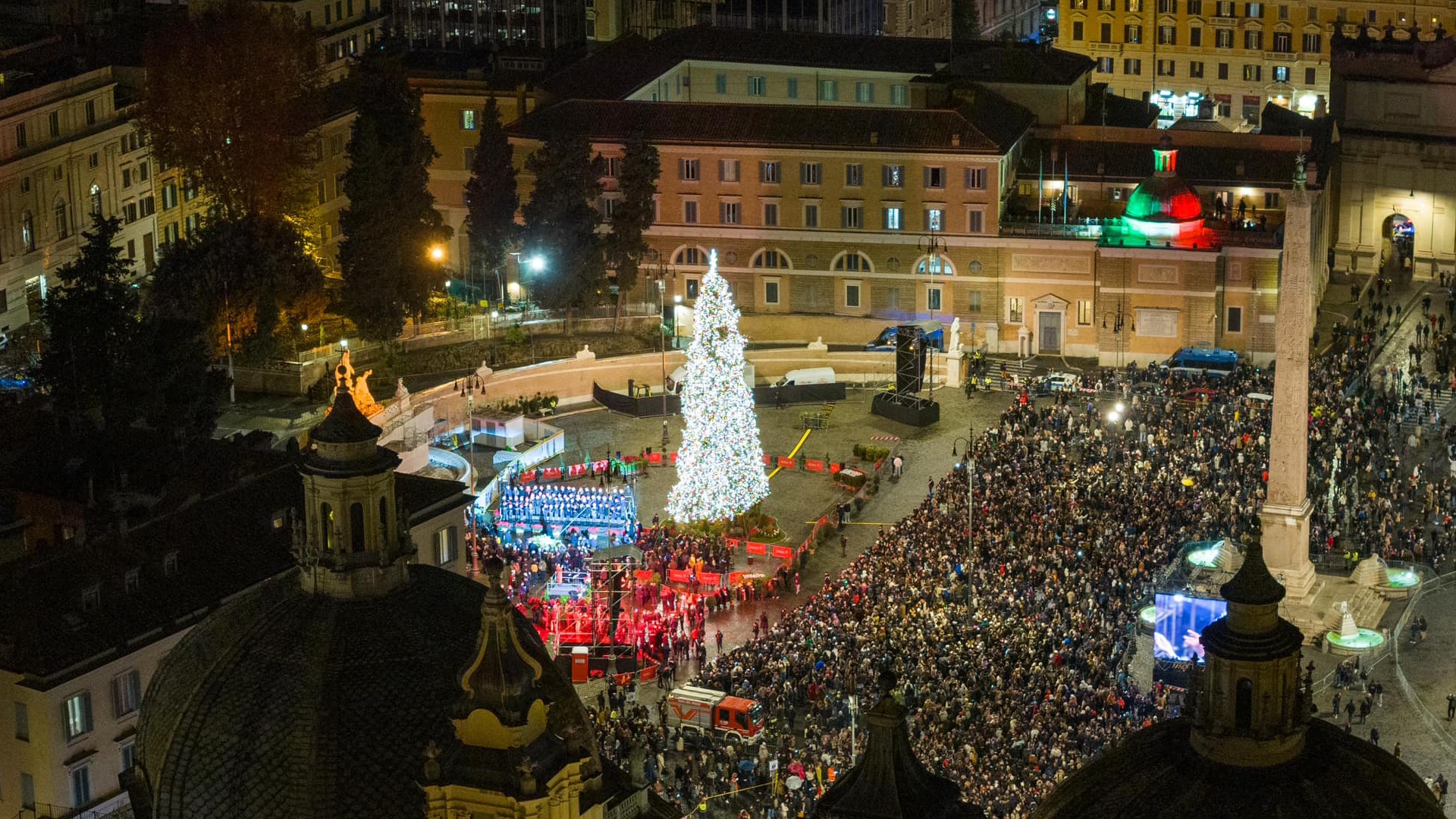 Natale a piazza del Popolo ph. Roma Capitale