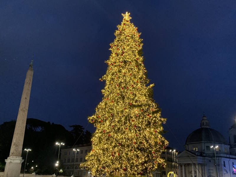 Albero di Natale Piazza del Popolo ph. Turismoroma Albero di Natale Piazza del Popolo ph. Turismoroma