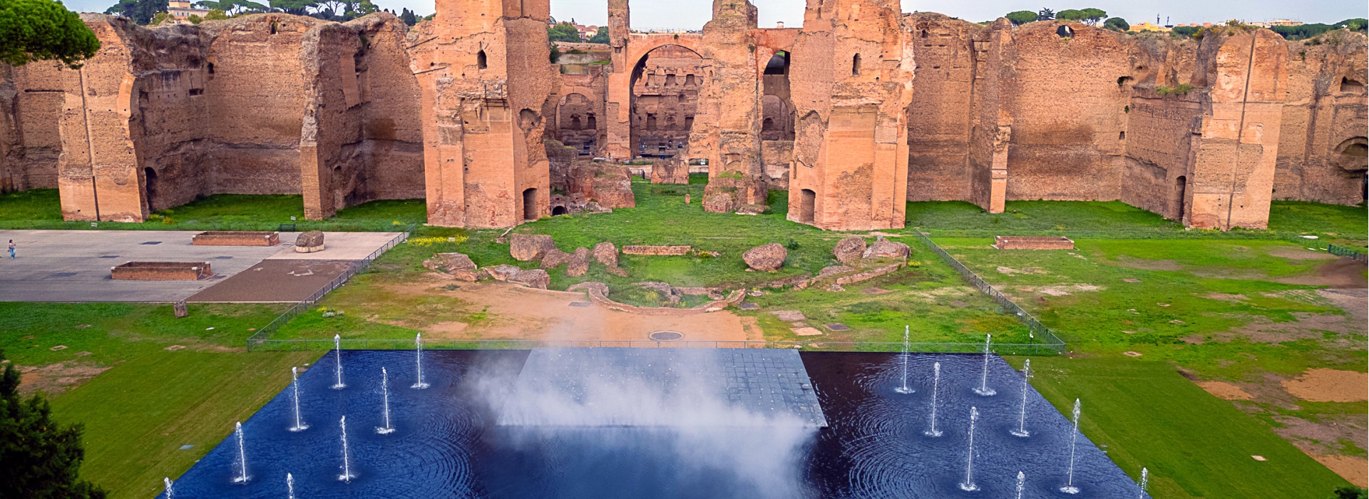 Specchio d'acqua alle Terme di Caracalla Ph. Fabio Caricchia, MiC-Soprintendenza Speciale di Roma