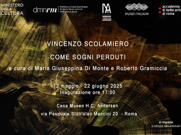 Vincenzo Scolamiero. Come sogni perduti-Foto: locandina ufficiale dell'evento Vincenzo Scolamiero. Come sogni perduti-Foto: locandina ufficiale dell'evento