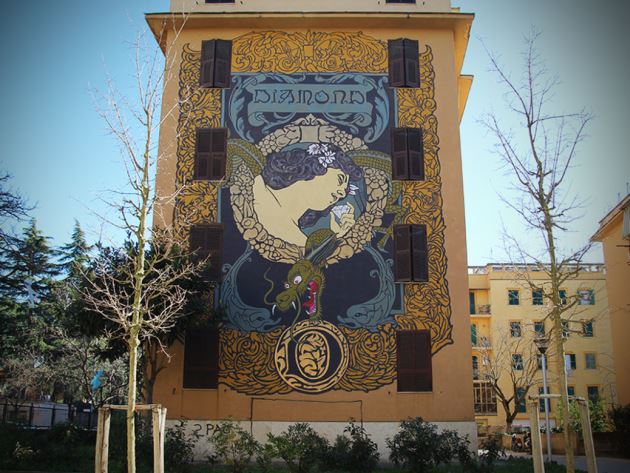 Street art diamond Street art diamond