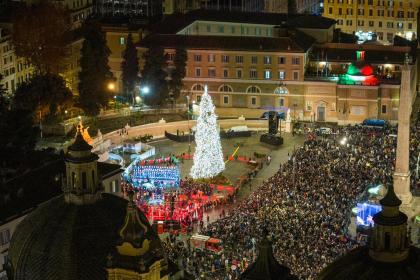 Natale a piazza del Popolo ph. Roma Capitale