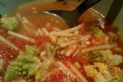 Pasta e broccoli in brodo d'arzilla