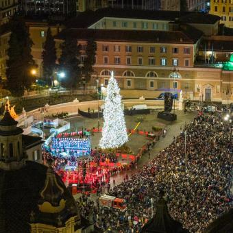 Natale a piazza del Popolo ph. Roma Capitale