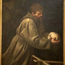 San Francesco in meditazione, Michelangelo Merisi detto Caravaggio