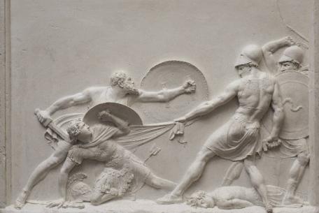 Antonio Canova, Socrate salva Albiciade nella battaglia di Potidea, 1797, Courtesy Accademia Nazionale di San Luca Antonio Canova, Socrate salva Albiciade nella battaglia di Potidea, 1797, Courtesy Accademia Nazionale di San Luca
