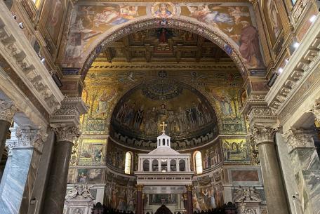 Basilica di Santa Maria in Trastevere, Storie della Vergine di Pietro Cavallini Basilica di Santa Maria in Trastevere, Storie della Vergine di Pietro Cavallini