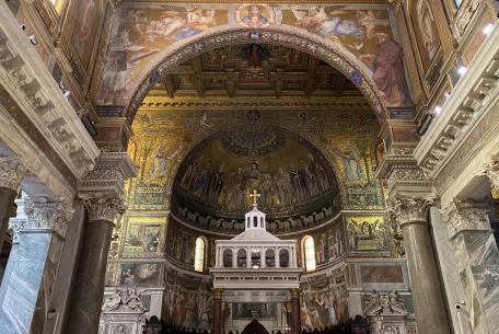 Basilica di Santa Maria in Trastevere, Storie della Vergine di Pietro Cavallini