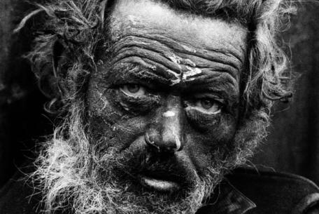 Don McCullin, Tormented homeless Irishman, Spitalfields, London, England, © Don McCullin, Courtesy Hamiltons Gallery