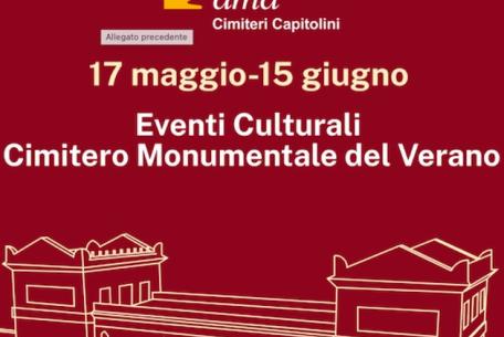 Visite culturali al Verano. Programma primavera 2025-Foto: locandina ufficiale dell'evento Visite culturali al Verano. Programma primavera 2025-Foto: locandina ufficiale dell'evento