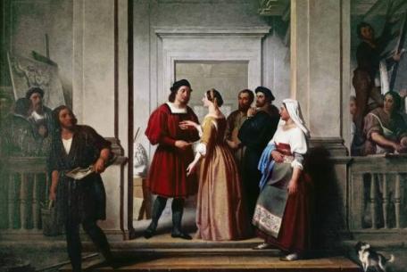 Filippo Bigioli - La Fornarina visita Raffaello, Galleria comunale d'arte moderna San Severino Marche Filippo Bigioli - La Fornarina visita Raffaello, Galleria comunale d'arte moderna San Severino Marche