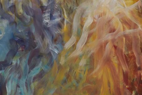 "Magical Thinking", 2016, olio su tela, 250x209cm, particolare "Magical Thinking", 2016, olio su tela, 250x209cm, particolare