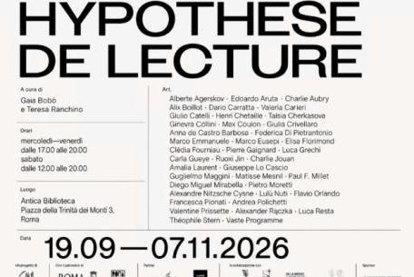 Hypothèse de lecture, mostra d'arte contemporanea-Foto: locandina ufficiale della mostra Hypothèse de lecture, mostra d'arte contemporanea-Foto: locandina ufficiale della mostra
