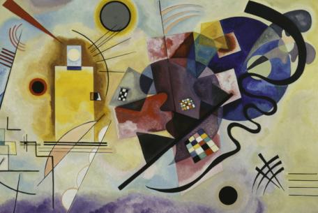 Vassily Kandinsky, Gelb-Rot-Blau (Jaune-rouge-bleu), 1925, Centre Pompidou, Parigi, Musée national d’art moderne – Centre de création industrielle Vassily Kandinsky, Gelb-Rot-Blau (Jaune-rouge-bleu), 1925, Centre Pompidou, Parigi, Musée national d’art moderne – Centre de création industrielle