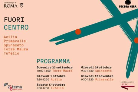 Fuori Centro - cinque quartieri di Roma da scoprire attraverso il cibo e il territorio-Foto: locandina ufficiale della manifestazione