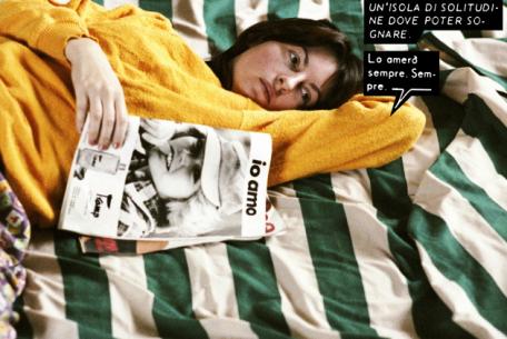 Lo amerò sempre, Serie Miti e cliché: fotoromanzi, 1976-1978, C-printphotocolor con collage, 50x75 cm, Courtesy l’artista eERMES ERMES, Roma Lo amerò sempre, Serie Miti e cliché: fotoromanzi, 1976-1978, C-printphotocolor con collage, 50x75 cm, Courtesy l’artista eERMES ERMES, Roma