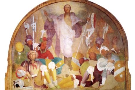 Pontormo (Jacopo da Pontormo), Resurrezione, 1523 - 1525 affresco staccato, cm 232 x 291 Firenze, Arcidiocesi - Certosa di San Lorenzo al Galluzzo ph. Ottaviano Caruso