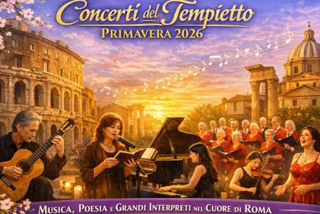 Primavera 2026 ai Concerti del Tempietto: musica, poesia e grandi interpreti nel cuore di Roma-Foto: locandina ufficiale della manifestazione