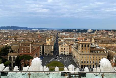 Via del Corso vista dalle Terrazze del Vittoriano Via del Corso vista dalle Terrazze del Vittoriano