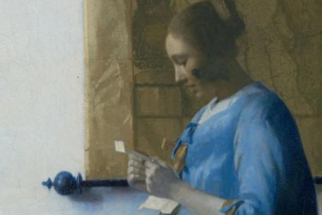 Un Vermeer a Palazzo Barberini. Donna in blu che legge una lettera Un Vermeer a Palazzo Barberini. Donna in blu che legge una lettera