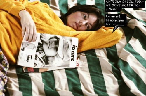 Lo amerò sempre, Serie Miti e cliché: fotoromanzi, 1976-1978, C-printphotocolor con collage, 50x75 cm, Courtesy l’artista eERMES ERMES, Roma