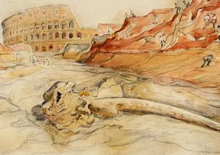1932, l’elefante e il colle perduto-Foto: sito ufficiale dei Mercati di Traiano