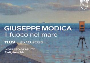 Giuseppe Modica. Il fuoco nel mare-Foto: locandina ufficiale della mostra Giuseppe Modica. Il fuoco nel mare-Foto: locandina ufficiale della mostra