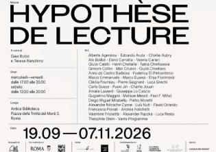 Hypothèse de lecture, mostra d'arte contemporanea-Foto: locandina ufficiale della mostra