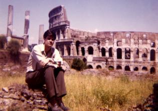 Instamatic photograph of Robert Smithson in Rome