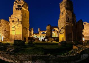 La notte splende alle Terme di Caracalla-Foto: Soprintendenza Speciale Roma