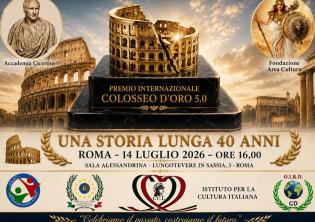 Premio internazionale Colosseo d’oro 5.0-Foto: locandina ufficiale della manifestazione Premio internazionale Colosseo d’oro 5.0-Foto: locandina ufficiale della manifestazione