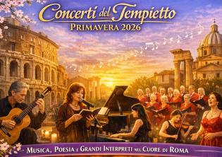 Primavera 2026 ai Concerti del Tempietto: musica, poesia e grandi interpreti nel cuore di Roma-Foto: locandina ufficiale della manifestazione