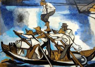 RENATO GUTTUSO, La pesca del pesce spada, 1949, olio su tela 150 x 205 cm, Collezione Lino Mezzacane © Renato Guttuso, by SIAE 2026