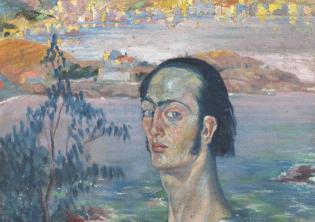 Salvador Dalí Autoritratto con il collo di Raffaello / Autorretrato con cuello rafaelesco 1921 Olio su tela © Salvador Dalí, Fundació Gala-Salvador Dalí, Roma, 2025