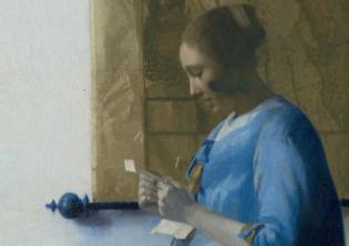 Un Vermeer a Palazzo Barberini. Donna in blu che legge una lettera Un Vermeer a Palazzo Barberini. Donna in blu che legge una lettera